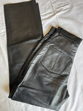 !!  perfekte Lederjeans-Butterweiche Echt-Lederhose  Gr: 18  schwarz  214