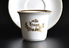 Biedermeier Porzellan Tasse HUGO Namenstasse Handgemalt 19 Jh.