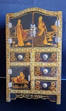 Antikes Asiatika Schränkchen aus Holz / Schmuckschrank-Aufbewahrungsschrank 