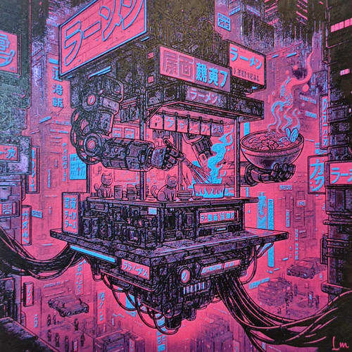 Neon noodle nexus 3d - neon, relief