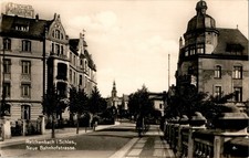 AK GRUSS AUS SCHLESIEN REICHENBACH BZ BRESLAU BAHNHOFSTRASSE um 1910
