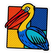 Pelikan 9x9cm Car Decal