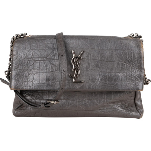 Saint laurent grey croco optic - grey,