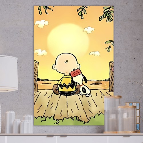 Charlie brown snoopy leinwand - snoopy,