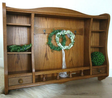 Wandregal Küchenregal Schübe Eiche Shabby Chic Antik
