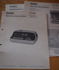 Serviceunterlagen f. SABA PRO RC 11 electronic H / Klappz.wecker,-radio , R 129