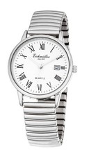 Eichmüller Damen & Herrenuhr Datum Zugband Flexband silber 2 Grössen 7085.1