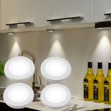 Dimmbare Unterschrankbeleuchtung 4x Set LED Licht Schrank Küche Regal Theke 