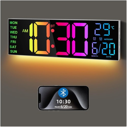 Zoll digitaluhr wanduhr - 16,2,