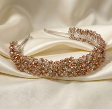 Braut Tiara Champagner