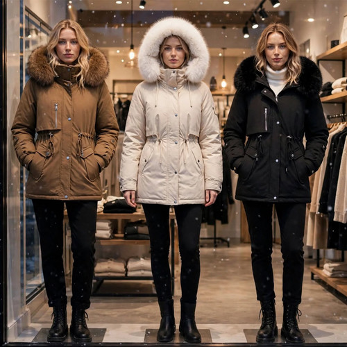 Winterjacke gefüttert mit