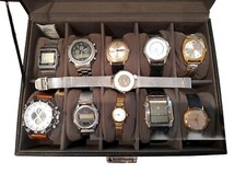 Uhrenkonvolut 11Stk. Im Uhrenkoffer + 3 Taschenuhren