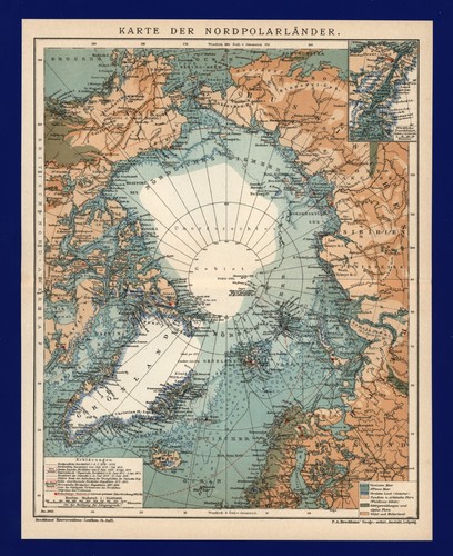 Landkarte 1902 polarländer - 1902,