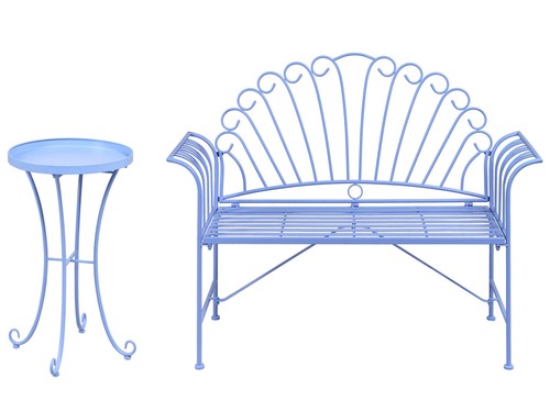 Bistro set balkonset hellblau - bistro,