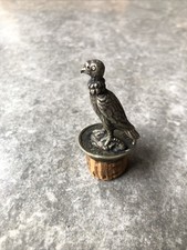 Korken Flaschenkorken Zierkorken Messing Bronze Vogel Geier Bartgeier Antik 