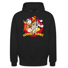Looney Tunes Bugs Bunny Logo Gruppenbild Unisex Hoodie