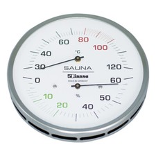 Saunahygrotherm 130mm/Edelstahl Hygrotherm Messung Lufttemperatur Leuchtfeuchte