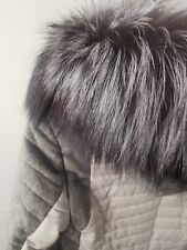 Winterjacke Mantel aus Kamelhaar mit Echter SILBERFUCHS-Pelzkragen abnehmbar 