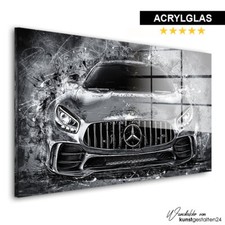 Acrylglasbild Mercedes AMG GT Wandbild Auto Bilder Abstrakt Wohnzimmer Büro Deko
