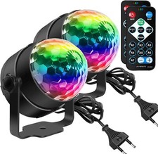 2x LED Discokugel Party RGB Bühnenbeleuchtung DJ Disco Lichteffekt Fernbedienung