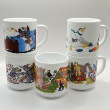 ⚡️ 5x Disney Smarties Tasse Scuttle Böser Wolf Geburtstag Sammeltasse 1991