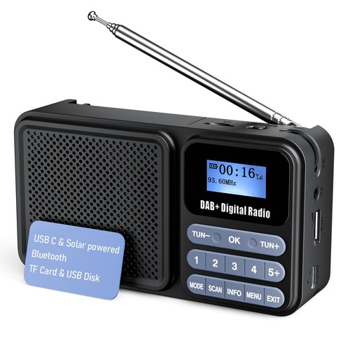 Tragbares dab radio - tragbares, dab+