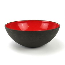 KRENIT Metall Schale emailliert Herbert Krenchel Torben Orskov 50er Jahre Rot