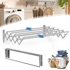 Wäscheständer Wandmontage Wäschetrockner Ausziehbar mit 7 Stangen Trockenständer