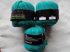 150g YORN Boutique BW-Garn mit Glanzeffekt 73% Baumwolle 27% Viskose Petrol 