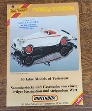 b007 - kk029 - Matchbox - kleiner Katalog/Prospekt - KATALOG 1986 - 30 Jahre MOY