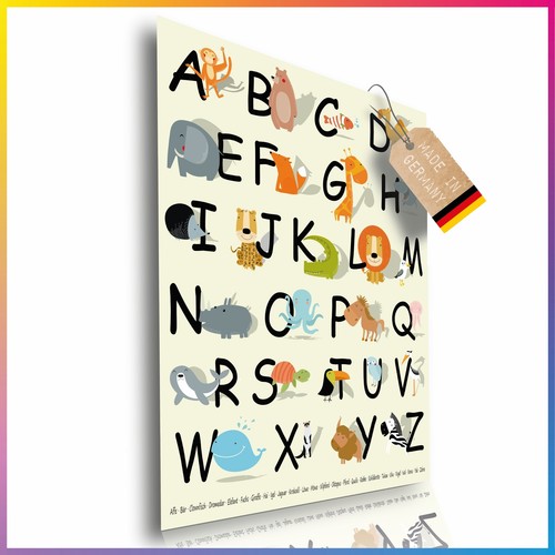 Poster tier abc für - poster,