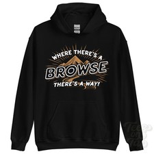 WHERE THERE'S A BROWSE... HOODIE Name Nachname lustig Familie Geschenkidee