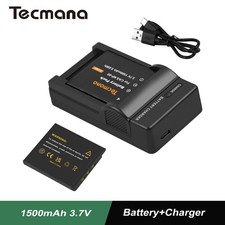 2X 1500mAh Akku NP-60 NP60+Ladegerät Für Casio Exilim EX-FS10 Z19 Z29 Z85 Z80