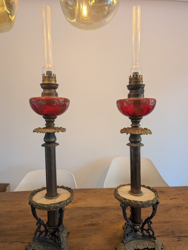 Antike petroleumlampe um - 2,