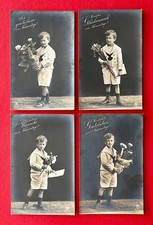 4 x Foto AK NAMENSTAG um 1910/20 Kinder Junge in Matrosenanzug    ( 160416