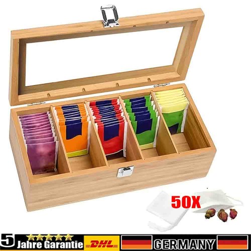 Teebox bambus teeaufbewahrung - teebox,