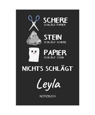 Nichts schlägt - Leyla - Notizbuch: Schere Stein Papier - Individuelles persona