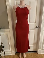 SOLAR: halter Sleeveless red