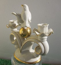 Alter Kerzenleuchter Kerzenständer Vögel Gerold & Co. Tettau Bavaria Porzellan
