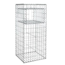 Gabione Gabionen Säule 50x50x120 cm Pfosten eckig Steinkorb Mauer Draht Gitter