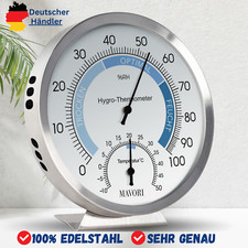 Hygrometer Thermometer Analog Luftfeuchtigkeit Raumklimakontrolle Innen Thermo