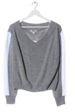 UNIQUE 21 Rundhalspullover Damen Pullover Gr. DE 36 hellgrau-weiß Casual-Look
