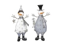 Schneemann aus Metall - zwei