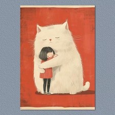 Leinwanddruck  Katze Kind