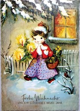 Kind mit leuchtenden Christbaum u. Geschenke an Weihnachten  - 1969