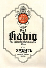Hutfabrik Habig in Wien Österreich XL Reklame 1916 Hutmode Werbung Hoflieferant