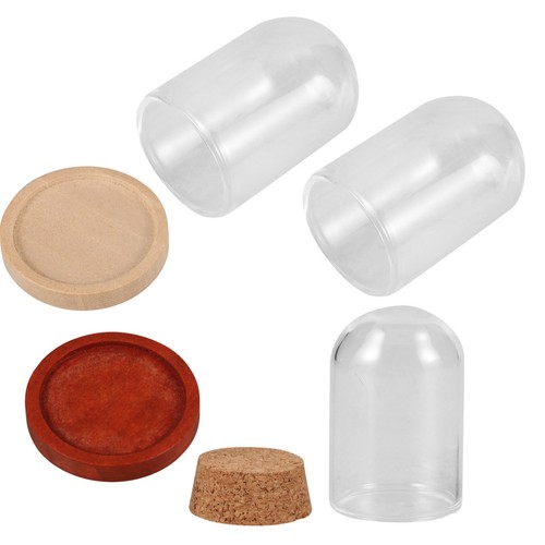 Sets glaskuppel mit sockel - 3,