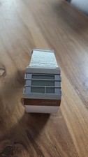Diesel Uhr, Silber mit weißem