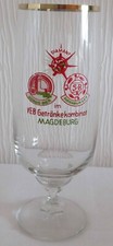 altes DDR Pilsglas 0,2L DIAMANT VEB Getränkekombinat Magdeburg mit Goldrand