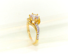 Solitärring  Gr 54 elegant  Zirkon 0,9 ct  Gelbgold    14k = 585   Gold  Ring